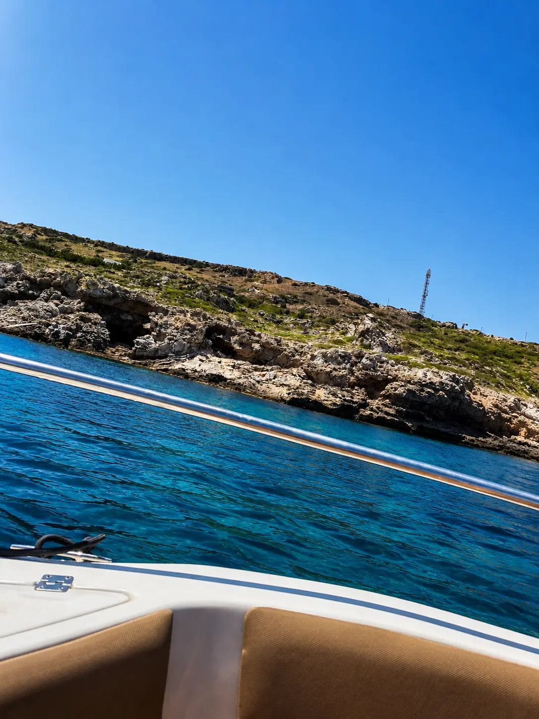 Rocky Kallithea coast with clear blue water
